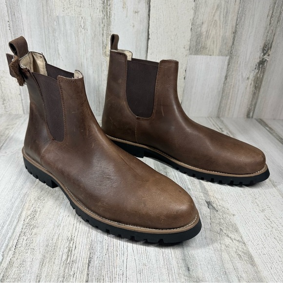 Line of Trade Men's Shoe Size 13 Brown Leather The Foundation Chelsea Boots #987 - Picture 5 of 15